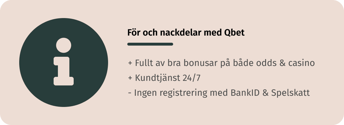 för och nackdelar med qbet casino