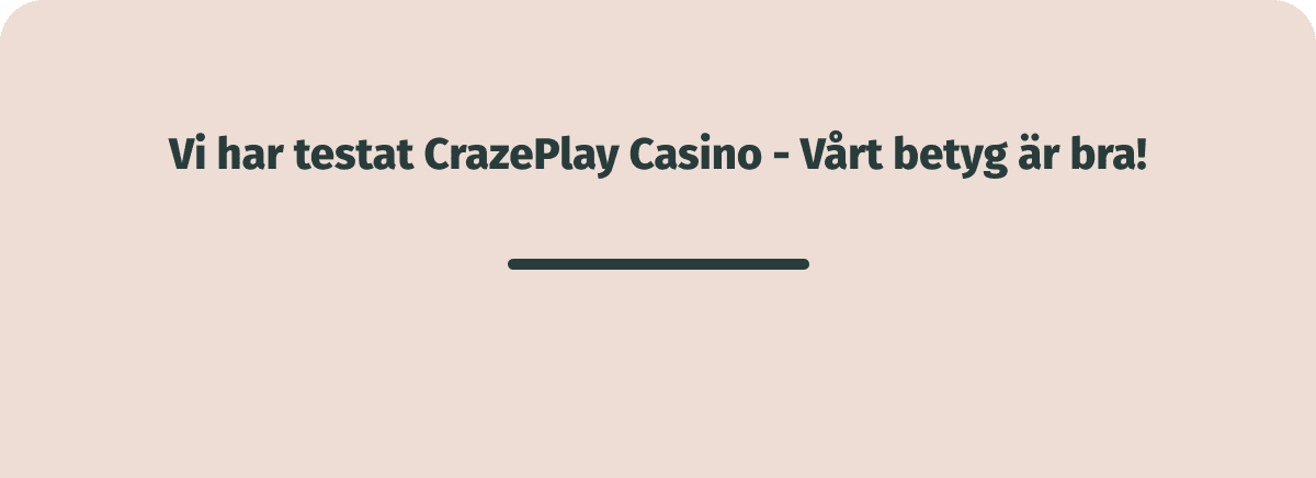 vi har spelat på crazeplay för att kunna recensera det