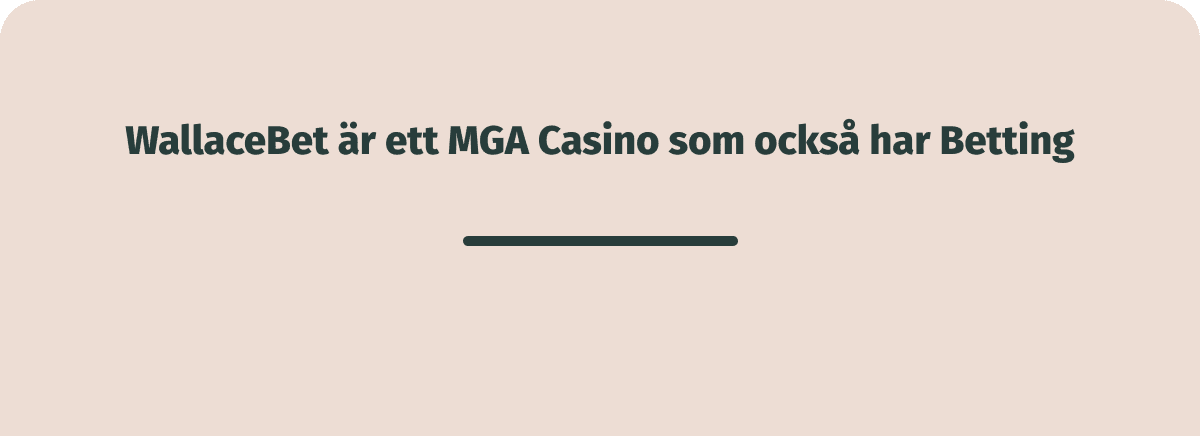 wallacebet är ett mga casino med betting