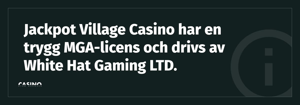 jackpot village licens och analys