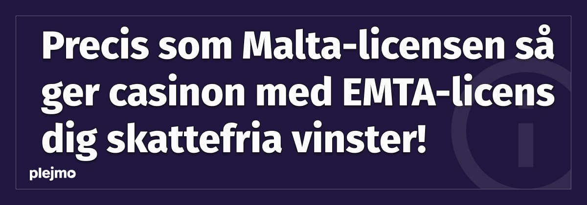 emta licens skattefria vinster