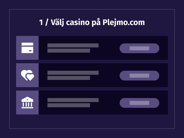 steg 1 välj casino