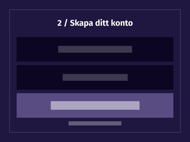 steg 2 skapa ditt konto