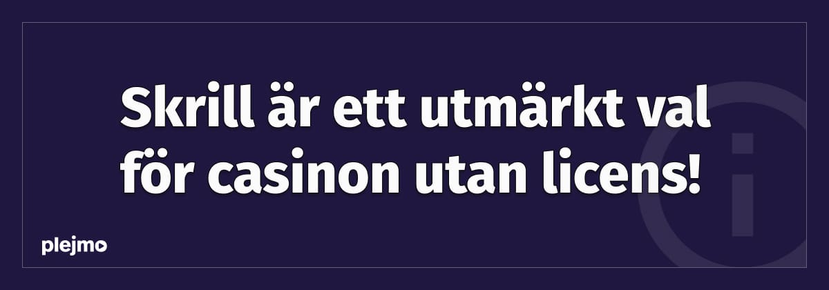 skrill casinon utan svensk licens