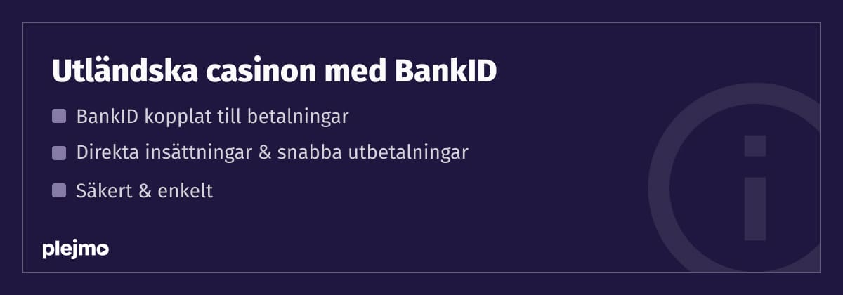 utländska casino med bankid