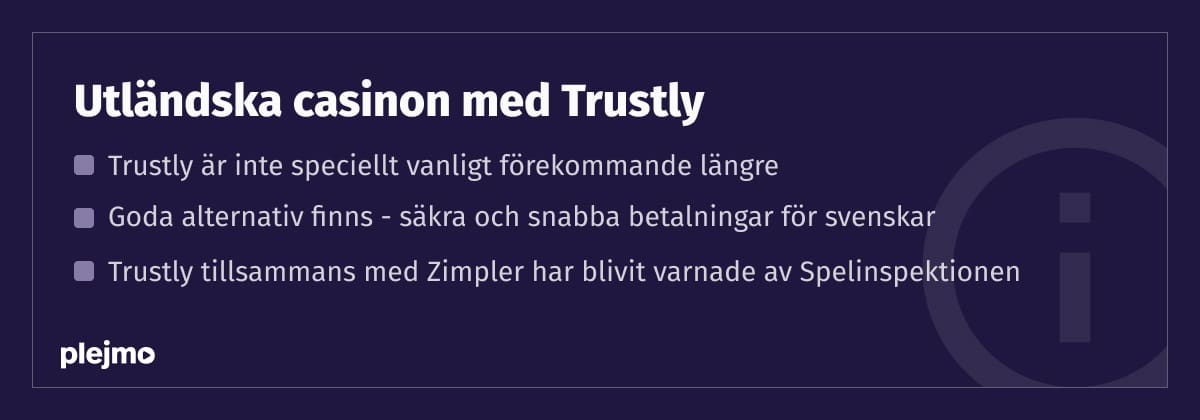 utländska casinon med trustly